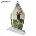 Sunmeta Factory Fashional sublimation funny crystal glass photo frame for wedding gift